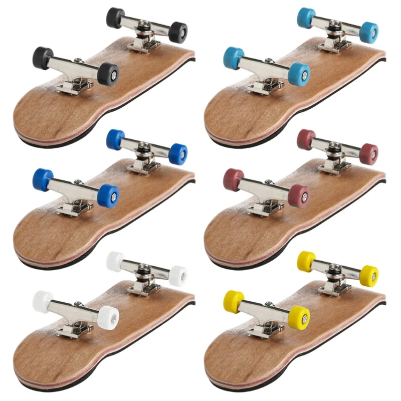1Set-Wooden-Deck-Fingerboard-Skateboard-Sport-Games-Kids-Gift-Maple-Wood-Set-New-2