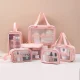New-Transparent-Makeup-Bag-6-piece-Set-PVC-Toiletry-Storage-Bag-Bath-Swimming-Beach-Bag-PU